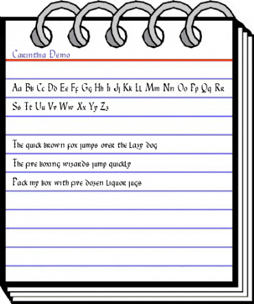Carinthia Demo Regular animated font preview