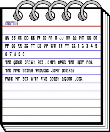 Casting Normal animated font preview
