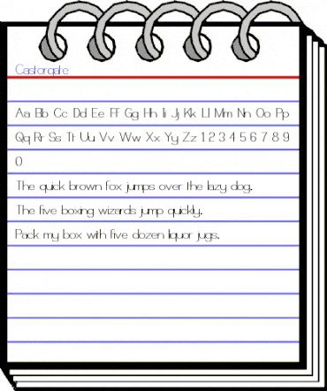 Castorgate Regular animated font preview