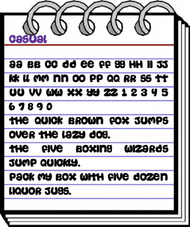 Casual Regular animated font preview