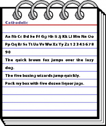 Cathodelic Regular animated font preview
