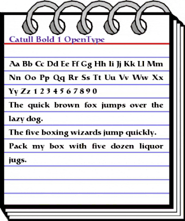 Catull Bold animated font preview