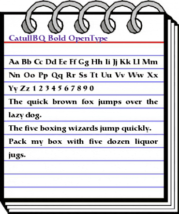 CatullBQ Regular animated font preview