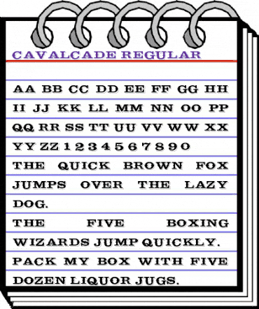 Cavalcade-Regular Regular animated font preview