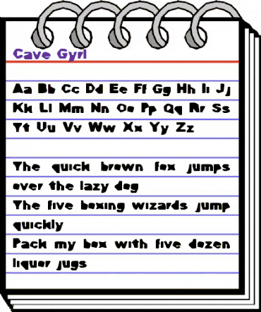 Cave Gyrl Cave Gyrl animated font preview