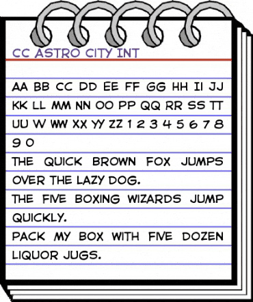 CC Astro City Int Regular animated font preview