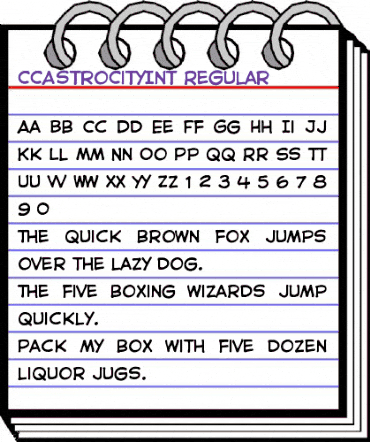 CCAstroCityInt Regular animated font preview