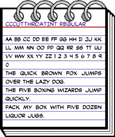 CCCutthroatInt Regular animated font preview