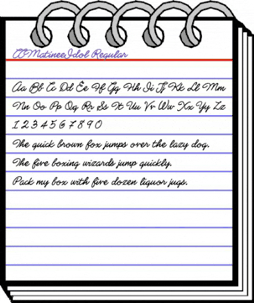 CCMatineeIdol Regular animated font preview