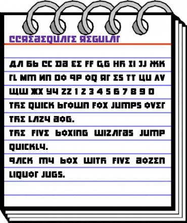 CCRedSquare Regular animated font preview