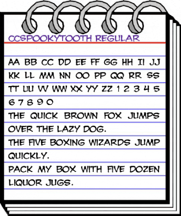 CCSpookytooth Regular animated font preview