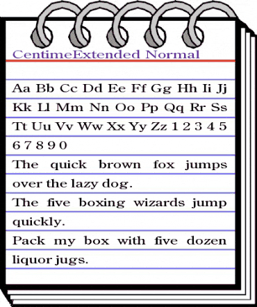 CentimeExtended Normal animated font preview
