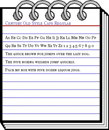Century-Old-Style-Caps Regular animated font preview