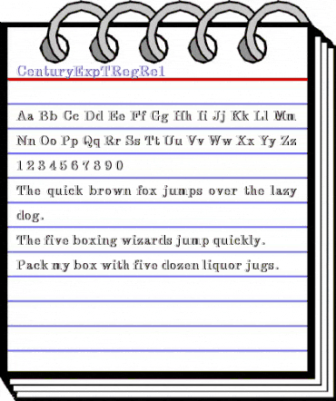 CenturyExpTRegRe1 Regular animated font preview