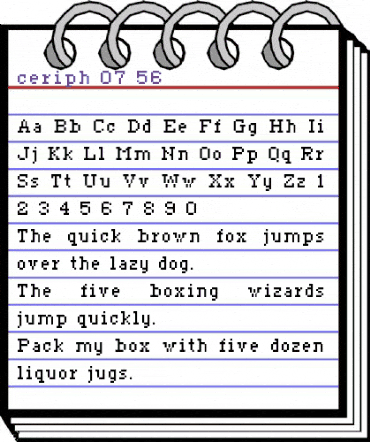 ceriph 07_56 Regular animated font preview