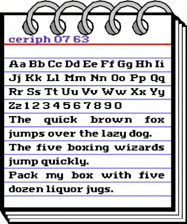 ceriph 07_63 Regular animated font preview