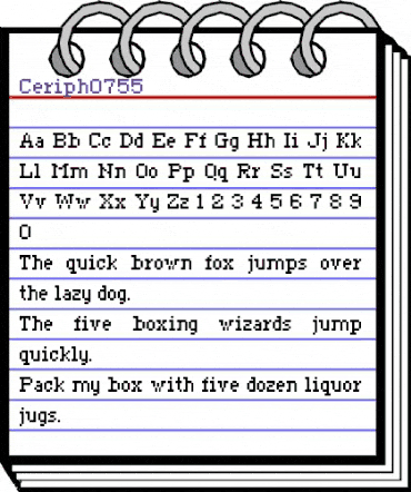 ceriph 07_55 Regular animated font preview