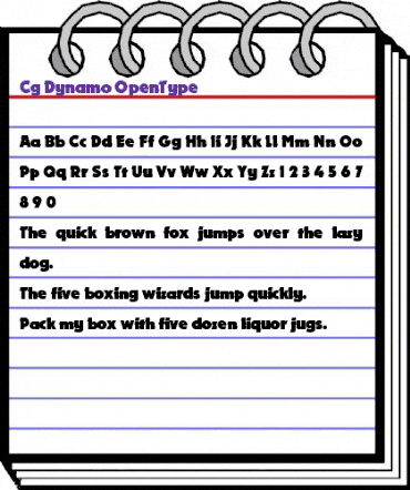 Cg Dynamo Regular animated font preview
