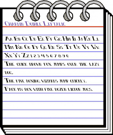 Chardin Doihle Leftalic Italic animated font preview