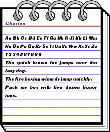Chatten Regular animated font preview