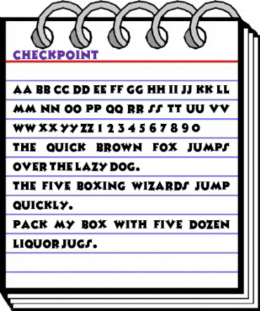 Checkpoint Regular animated font preview