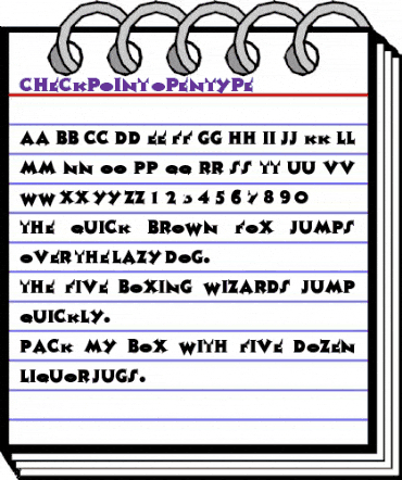 Checkpoint Regular animated font preview