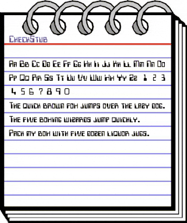 CheckStub Regular animated font preview
