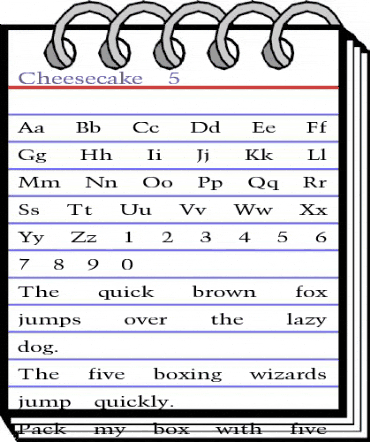 Cheesecake 5 Regular animated font preview