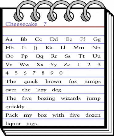 Cheesecake 7 Regular animated font preview