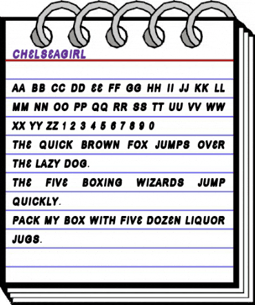 ChelseaGirl Regular animated font preview