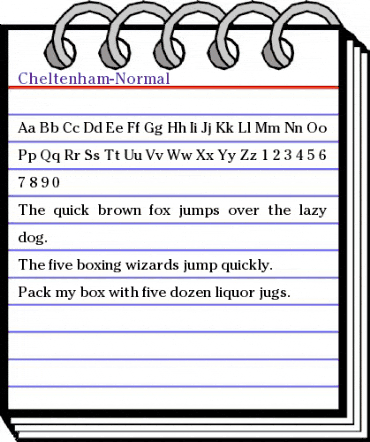 Cheltenham-Normal Regular animated font preview