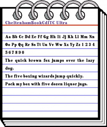 CheltenhamBookCdITC Ultra animated font preview