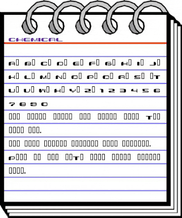CHEMICAL Regular animated font preview