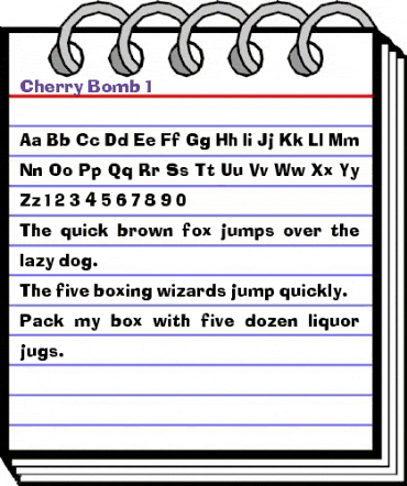 Cherry Bomb 1 Normal animated font preview