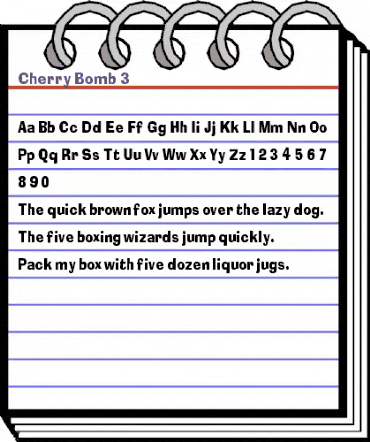 Cherry Bomb 3 Regular animated font preview