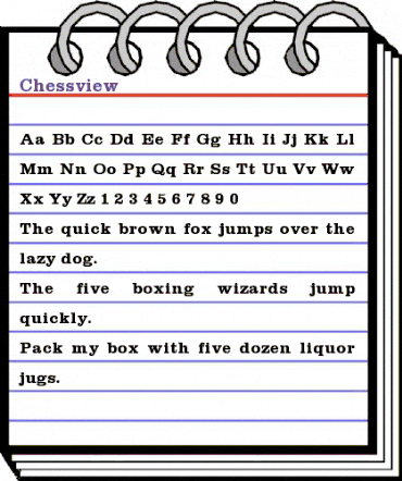 Chessview Regular animated font preview