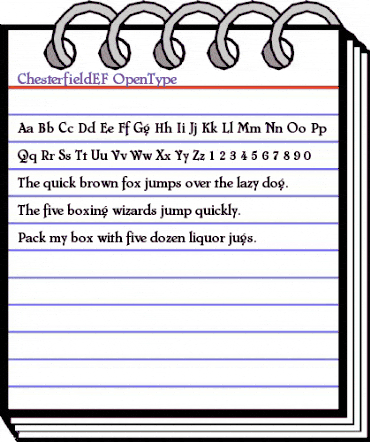 ChesterfieldEF Regular animated font preview