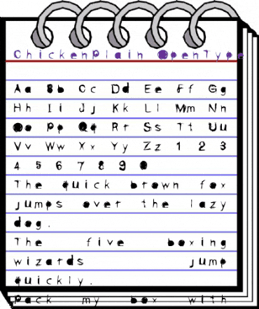 Chicken Plain animated font preview