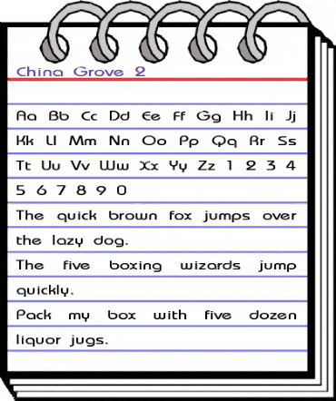 China Grove 2 Regular animated font preview