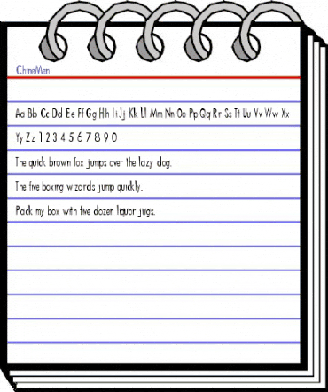 ChineMen Regular animated font preview