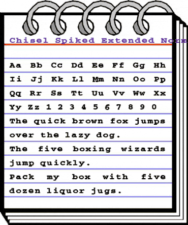 Chisel-Spiked-Extended Normal animated font preview