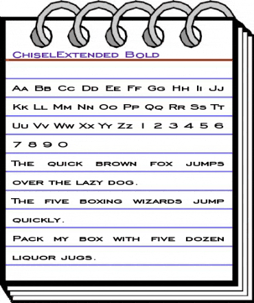 ChiselExtended Bold animated font preview