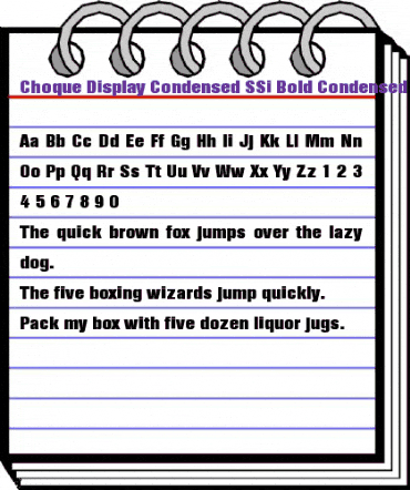 Choque Display Condensed SSi Bold Condensed animated font preview