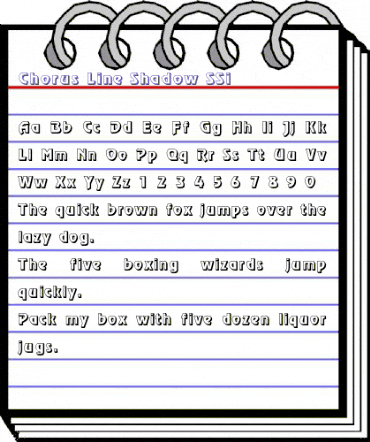 Chorus Line Shadow SSi Regular animated font preview