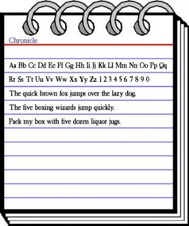 Chronicle Regular animated font preview