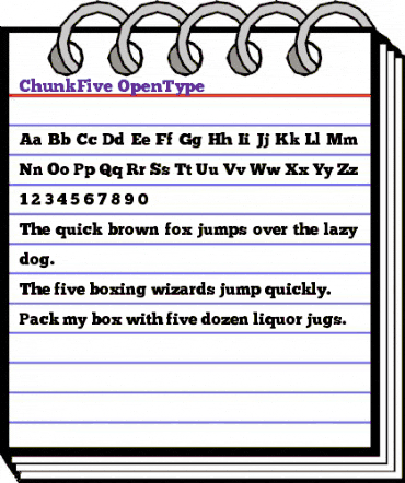 ChunkFive Regular animated font preview