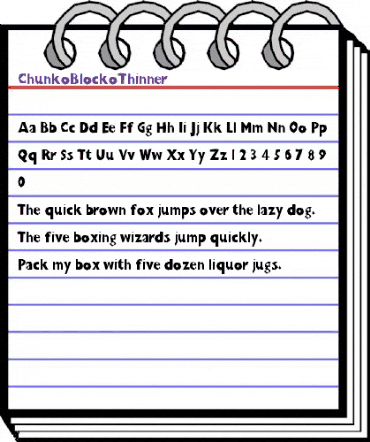 ChunkoBlockoThinner Regular animated font preview