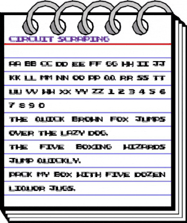 Circuit Scraping Normal animated font preview