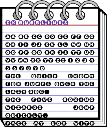 CK Bubblinks Regular animated font preview