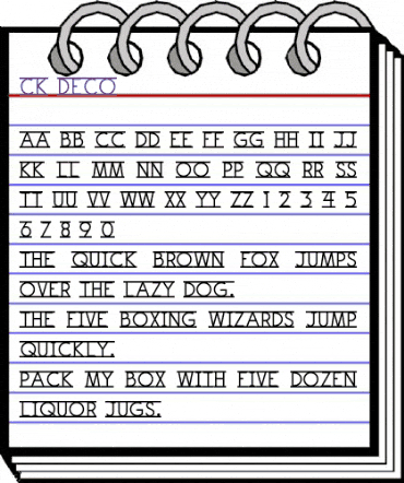 CK Deco Regular animated font preview